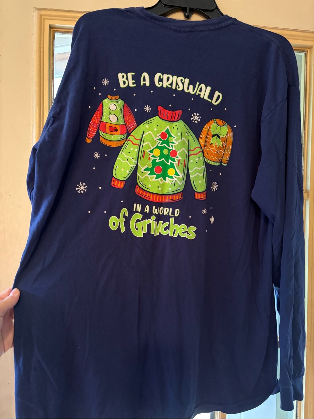 Comfort Colors Navy Graphic Long Sleeve Tee